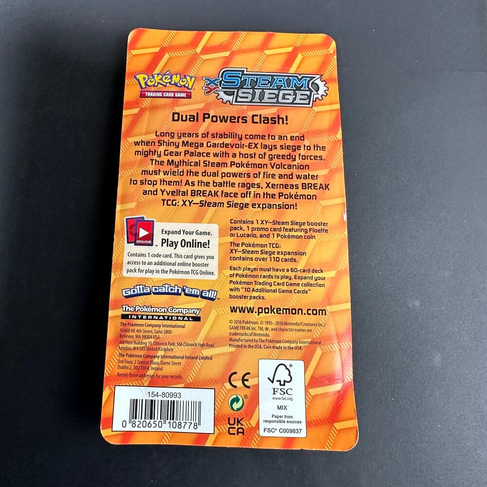 Pokemon TCG 2016 Lucario XY Steam Siege Blister Pack Sealed New - Picture 2 of 2